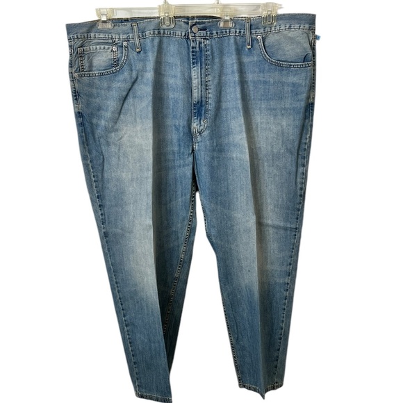 LEVI STRAUSS & CO. MENS STRAIGHT LEG JEAN SIZE 52βX30β LENGTH FADED BLUES. - Picture 12 of 13